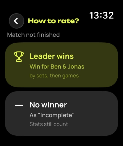 Apple Watch asking after time is up: how to score it?